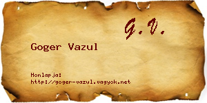 Goger Vazul névjegykártya